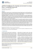 Artificial intelligence for strategic procurement in energy firms: a modeling framework